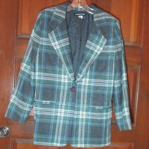 COPY - PLAID LINED SAVANNAH JACKET BLAZER Size 8